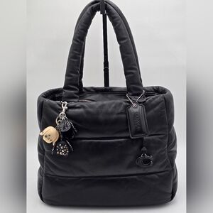 Coach LARGE Pillow Tote Shoulder Bag , Black